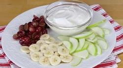 Sliced Fruit with Honey Vanilla Yogurt Dip